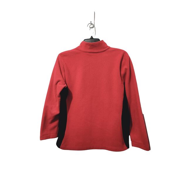 Izod Performance X Women's Coral/Red Black Fleece 1/4 Zip Pull On Medium - Picture 2 of 5